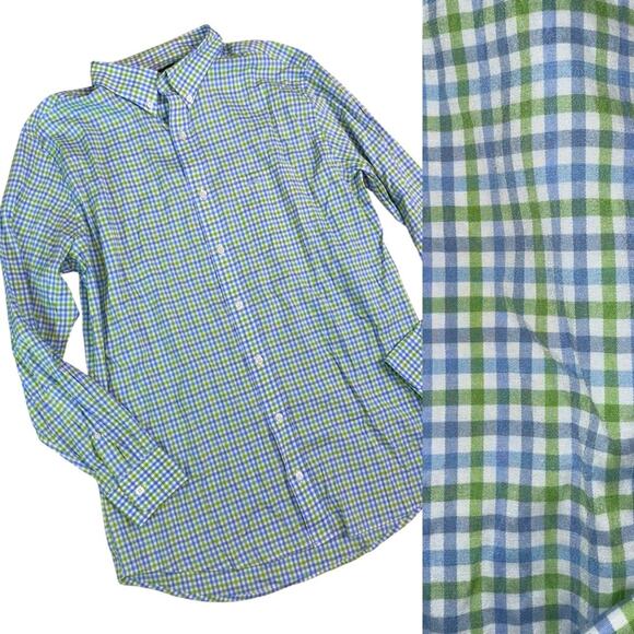 Rising Tide Chesapeake Bay Outfitters Men's Gingham Button Down Shirt Size Large - Picture 1 of 5